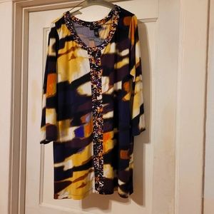 3/4 Sleeve casual dress with sparkly beads